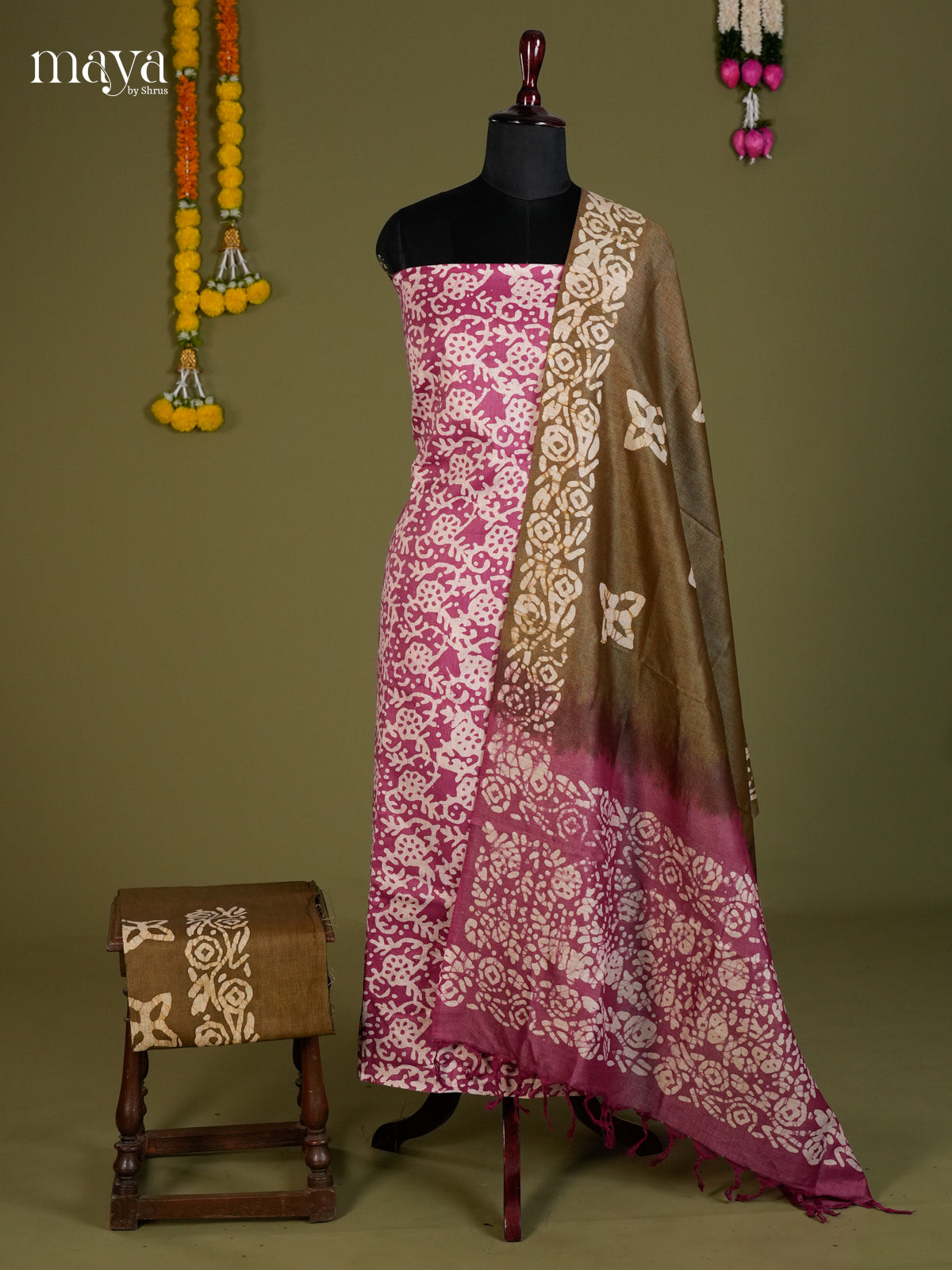 Purple & Chutney Green- Bhatik salwar - MEC13027