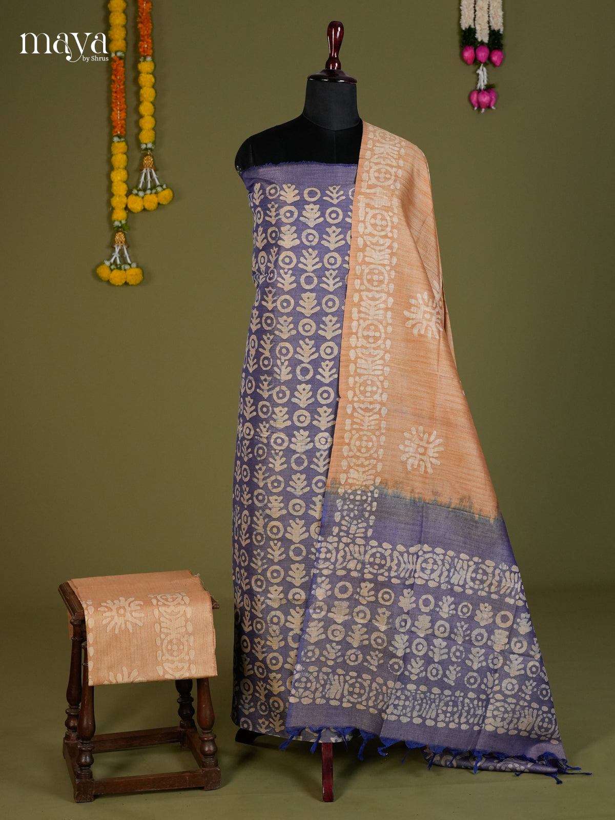 Blue & Peach - Bhatik salwar - MEC13034