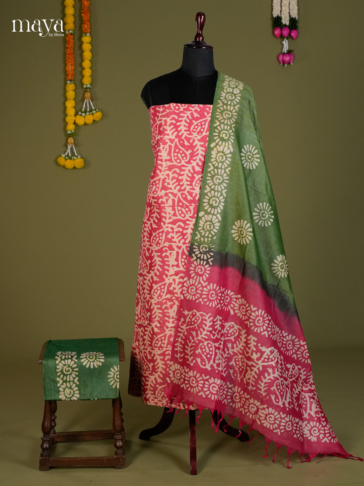 Pink & Green - Bhatik salwar - MEC13079