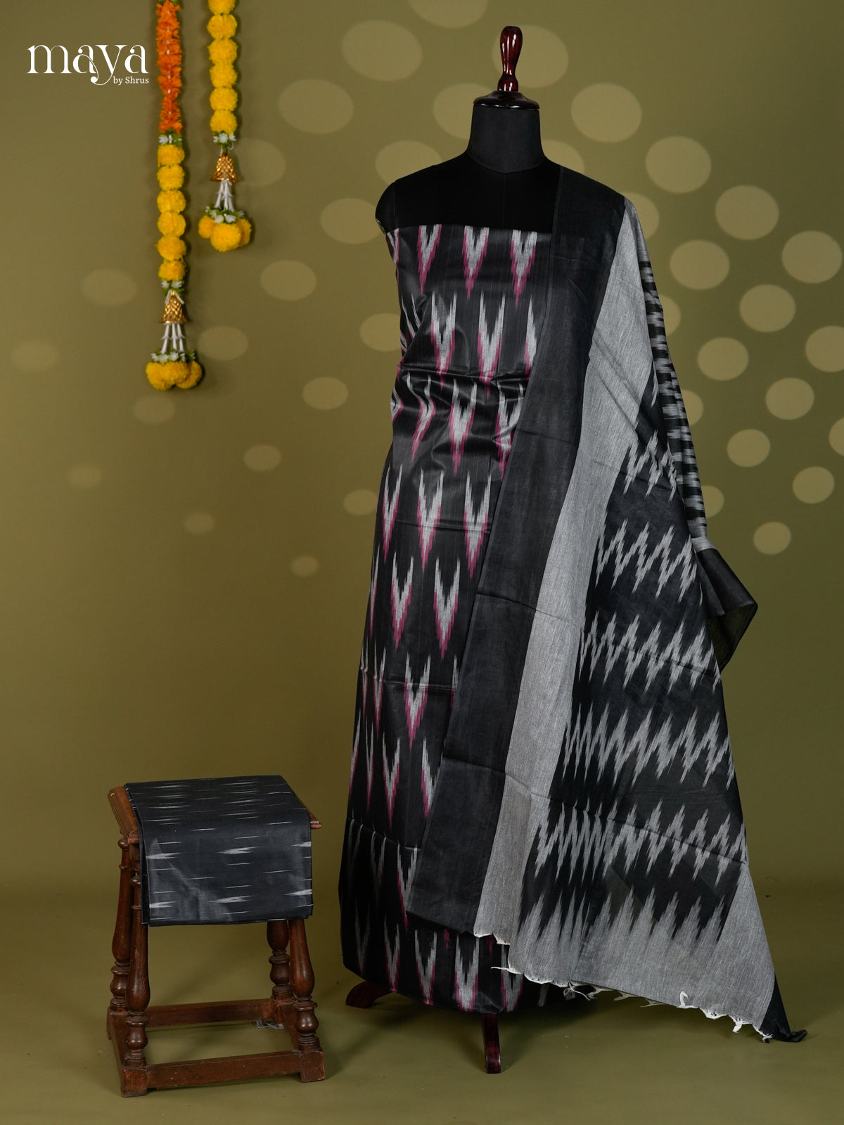 Black & Grey - Ikkat Salwar - MEC18024