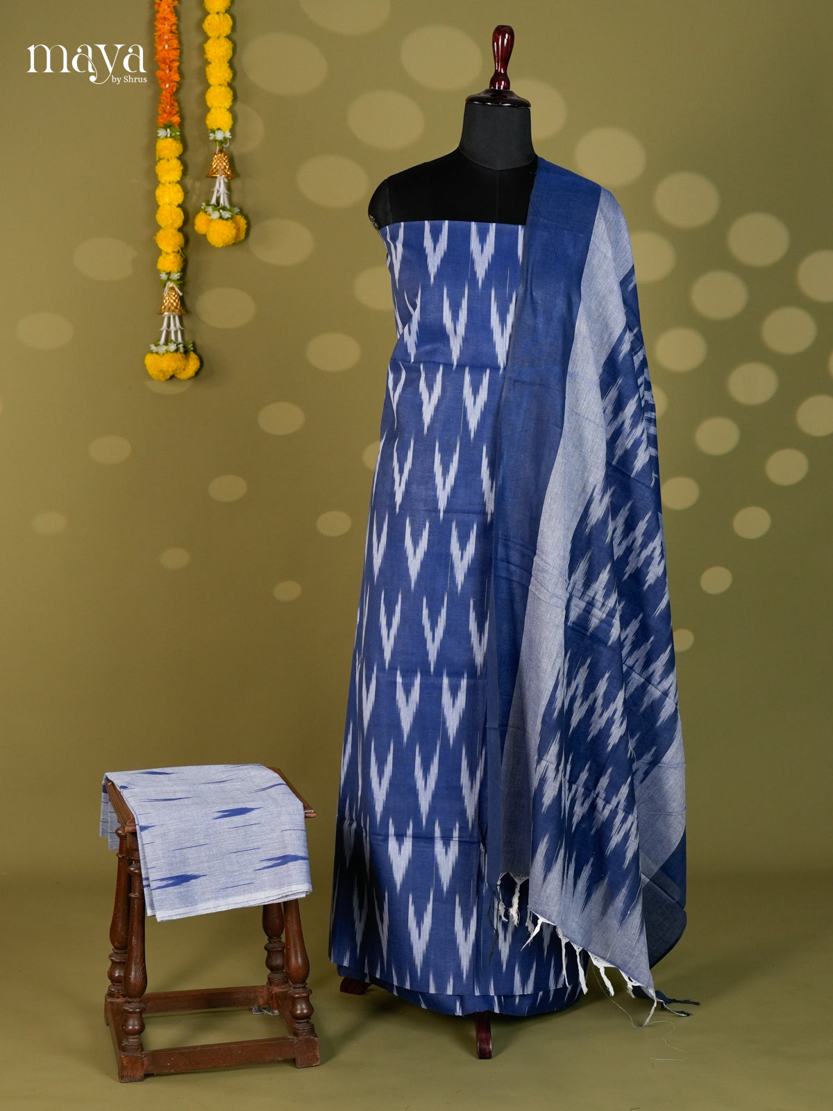 Blue & Grey - Ikkat Salwar - MEC18026