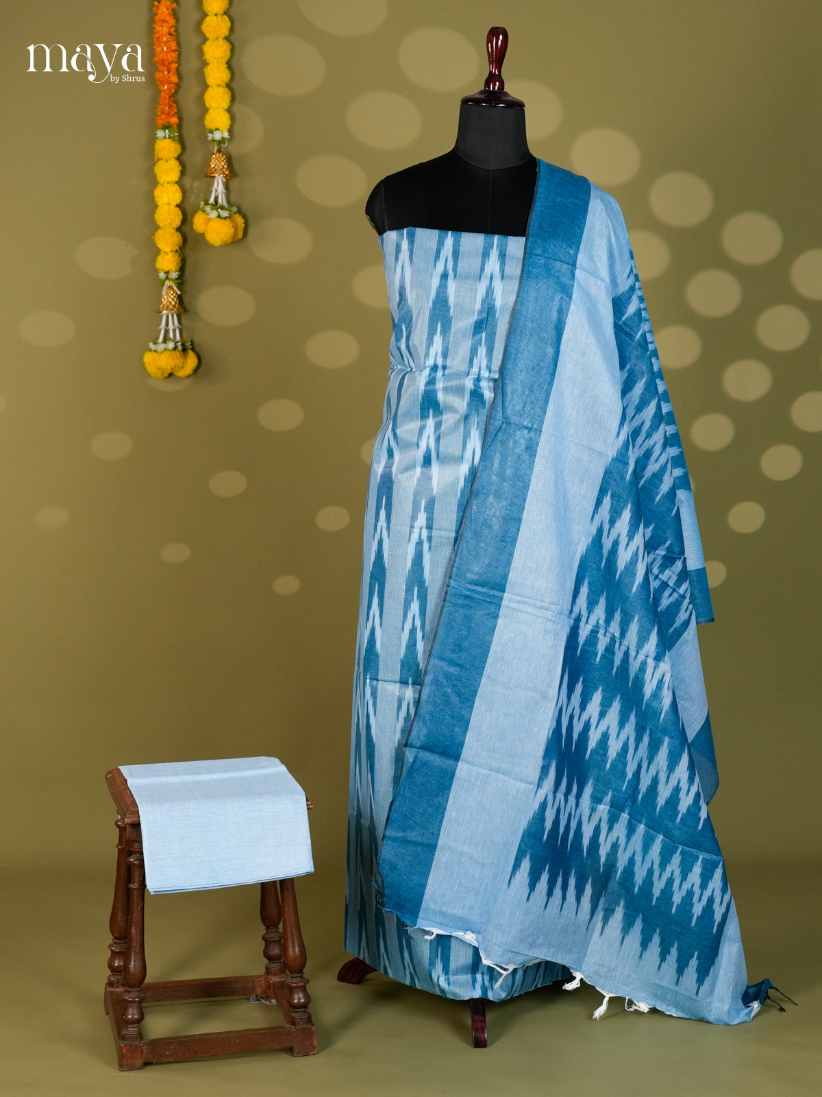 Light Blue & Blue- Ikkat Salwar - MEC18045