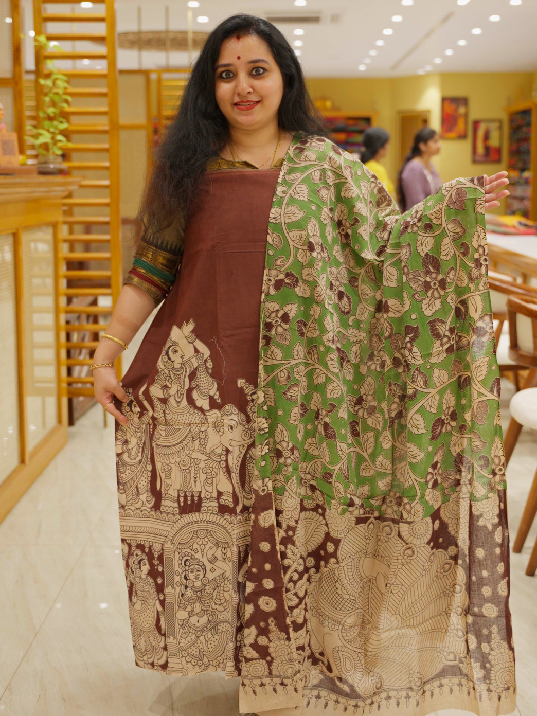 kalamkari Salwar Unstitch - MED07002