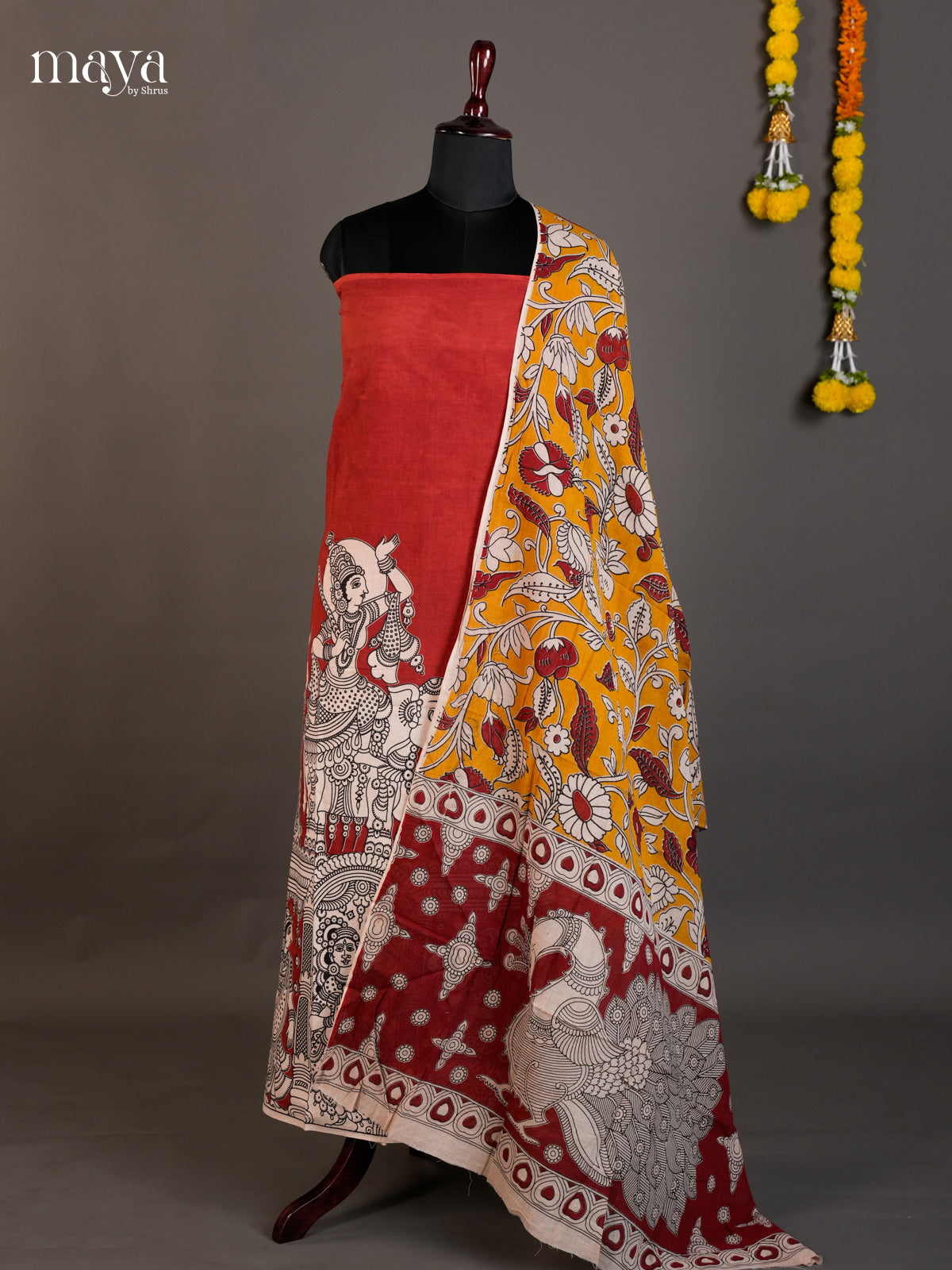 kalamkari Salwar Unstitch - MED07003