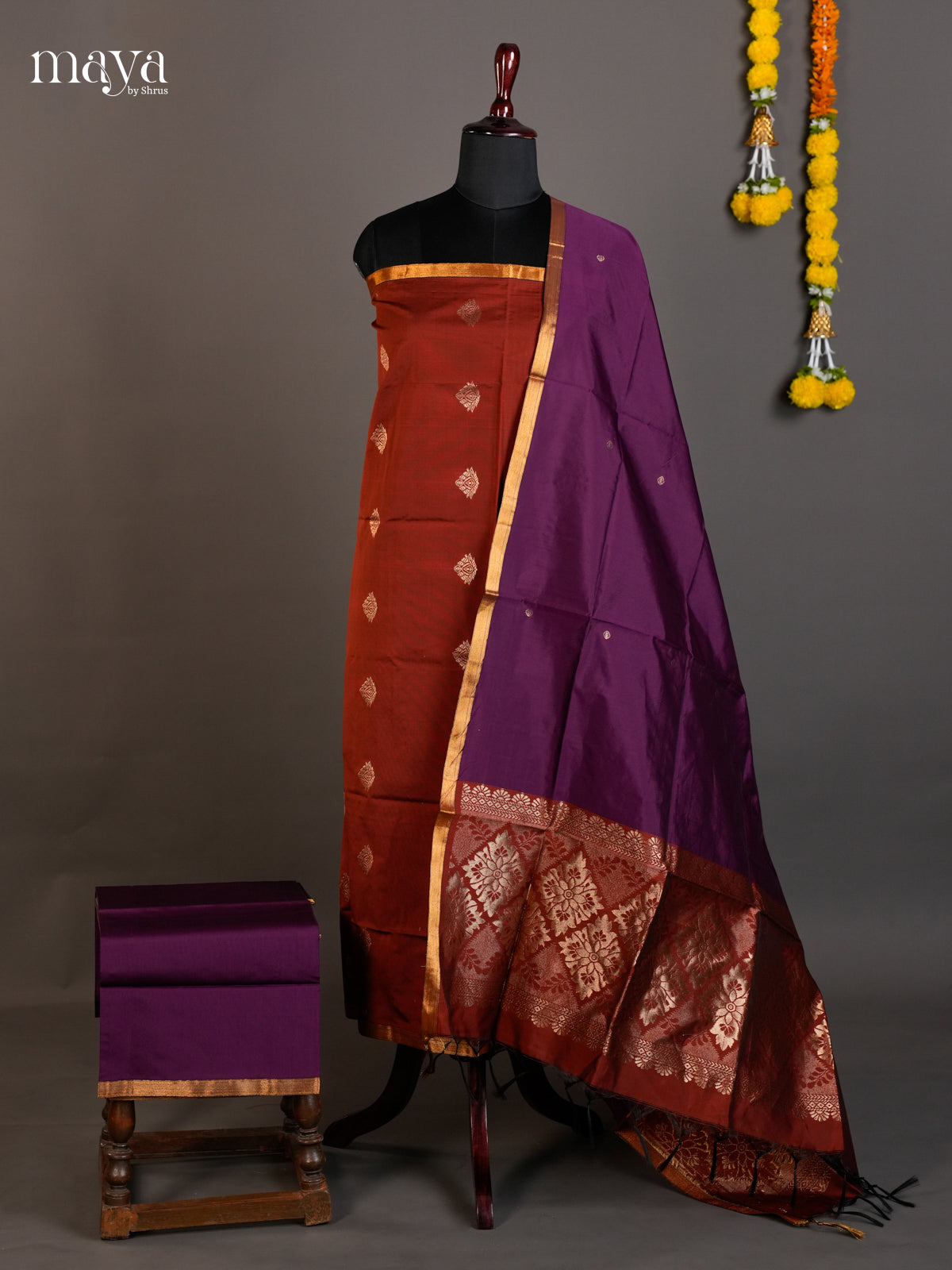 semi softsilk salwar - MED20114
