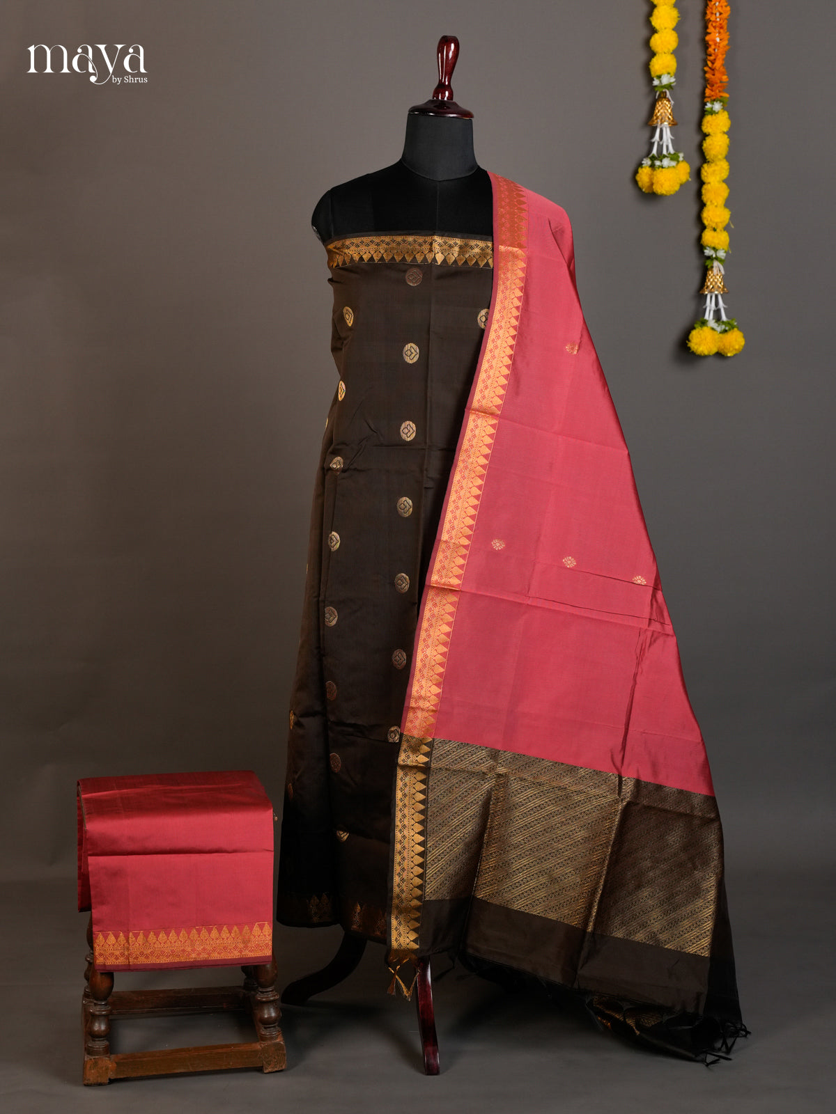 semi softsilk salwar - MED20115