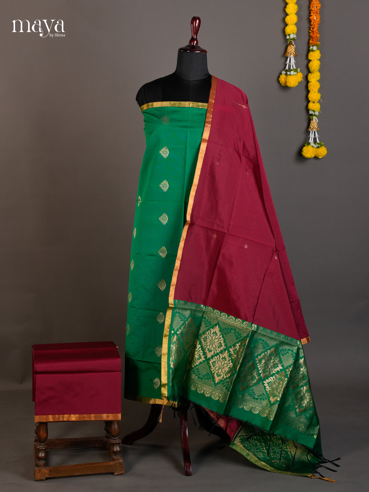 semi softsilk salwar - MED20131