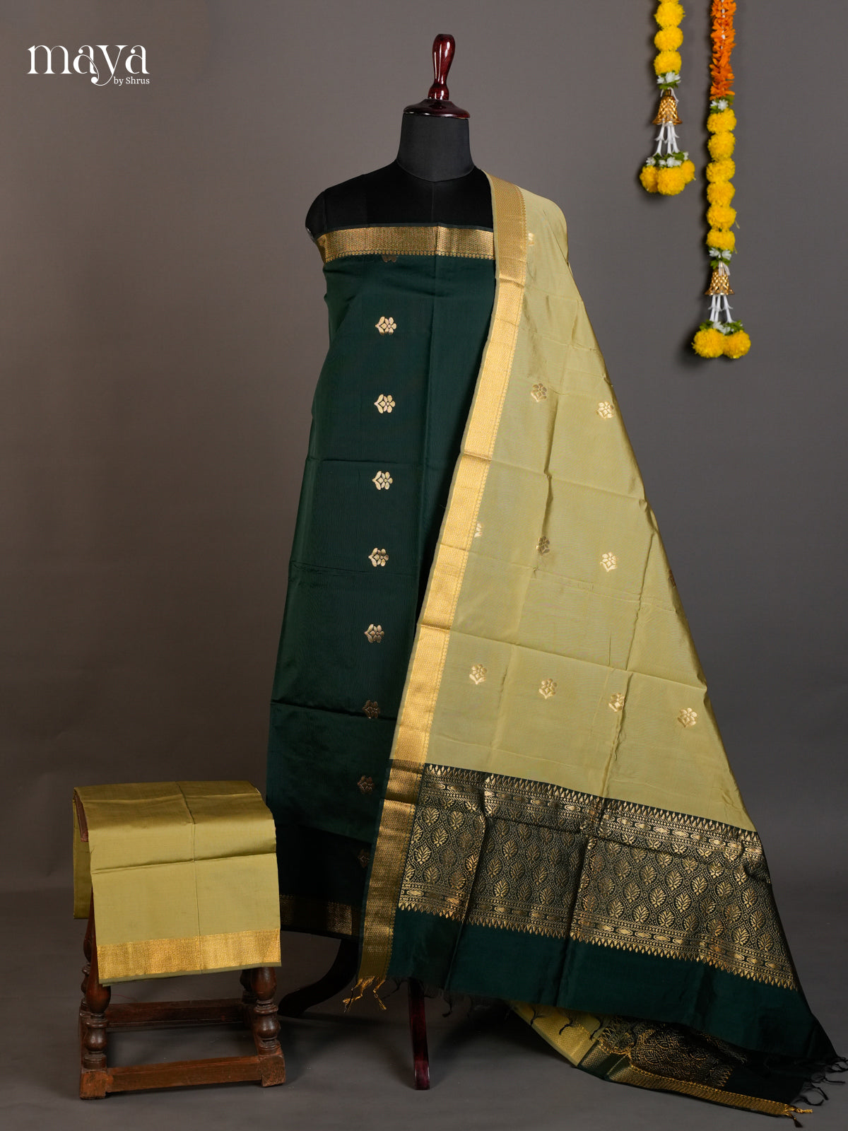 semi softsilk salwar - MED20136