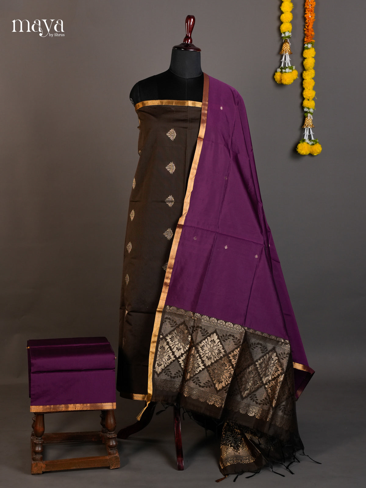 semi softsilk salwar - MED20139