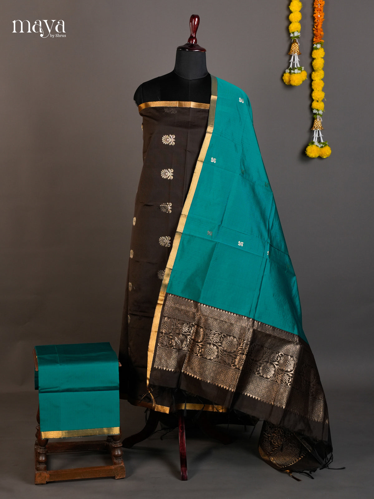 semi softsilk salwar - MED20143