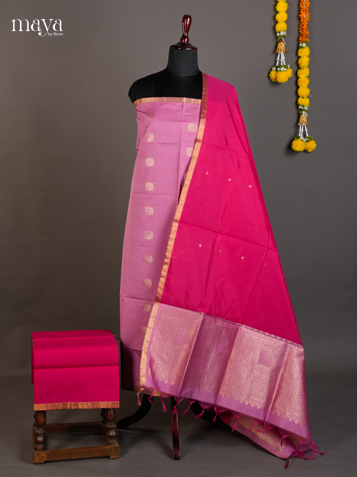 semi softsilk salwar - MED20146