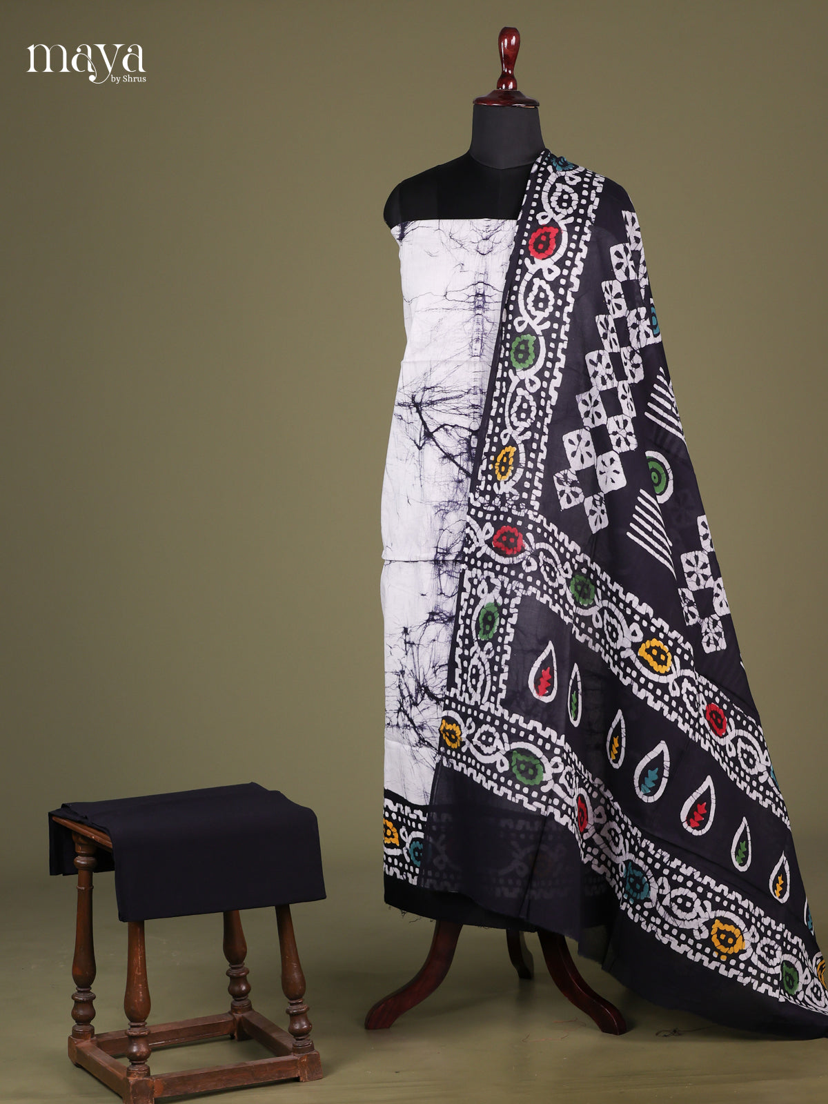 White & Black - Cotton salwar
