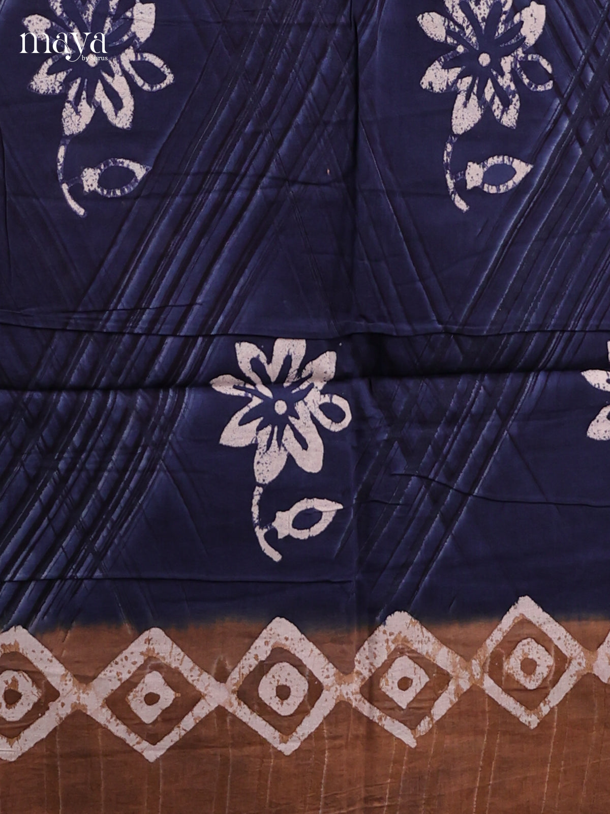 Blue & Brown - Cotton salwar Unstitched