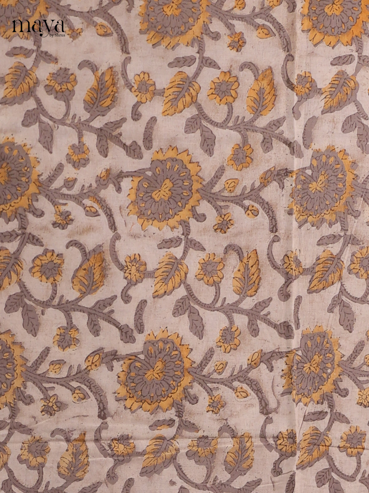 Cream & Grey - Cotton salwar Unstitched