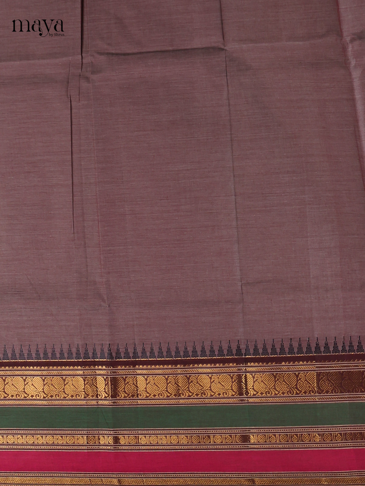 Kashish Grey & Brown - chettinad top & dupatta combo