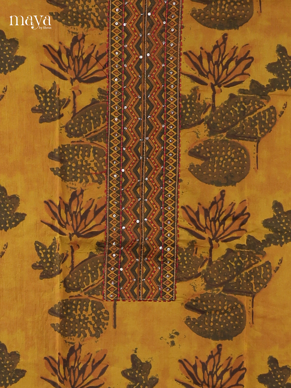 Mustard - Cotton salwar Unstitched