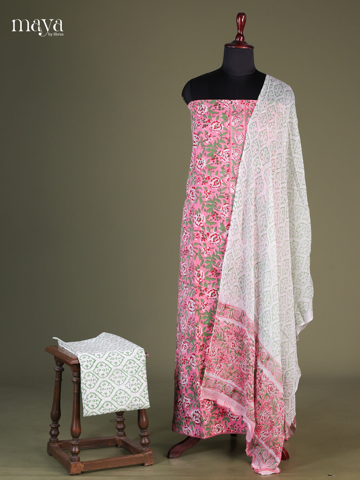 Pink & White - Cotton salwar