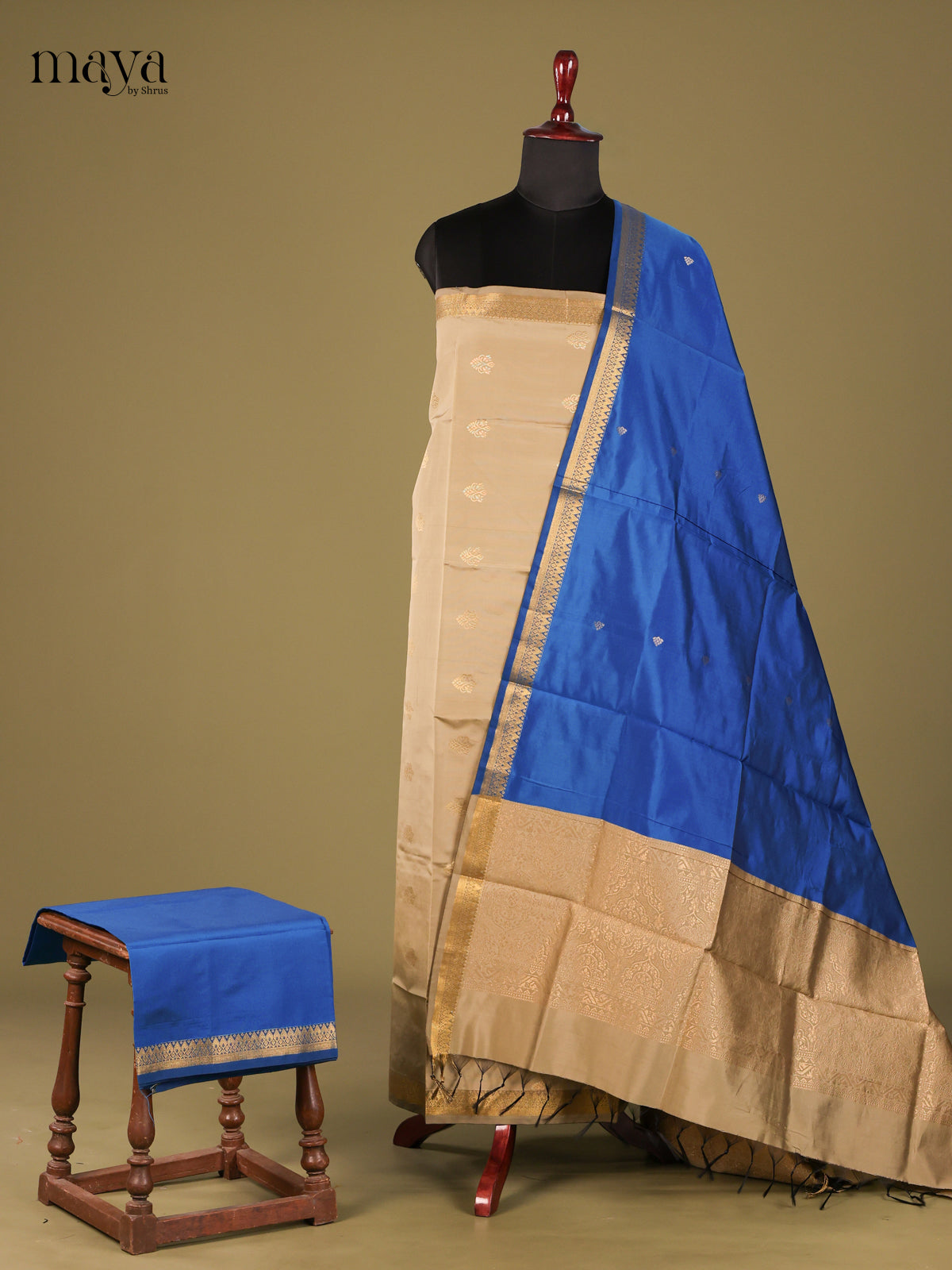 Elegant Kashish Grey semi softsilk salwar unstitch with dupatta