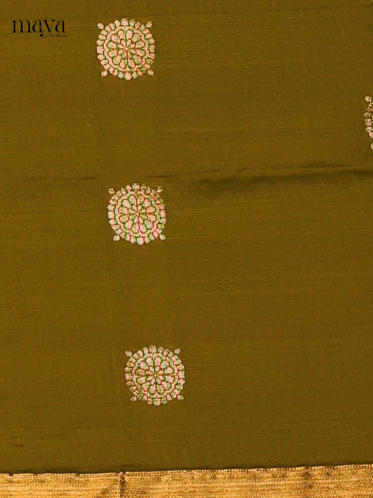 Regal Olive Green semi softsilk salwar unstitch with Green Dupatta