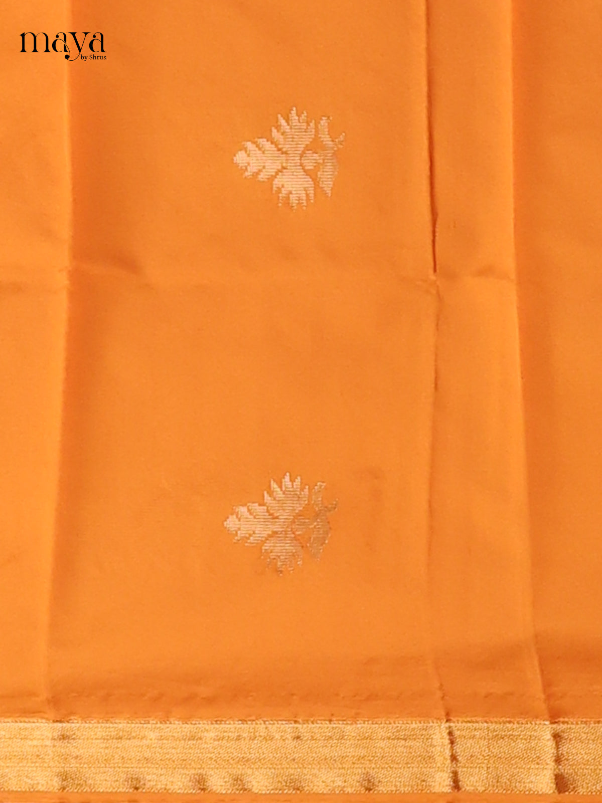 Radiant Orange semi softsilk salwar unstitch with cream dupatta