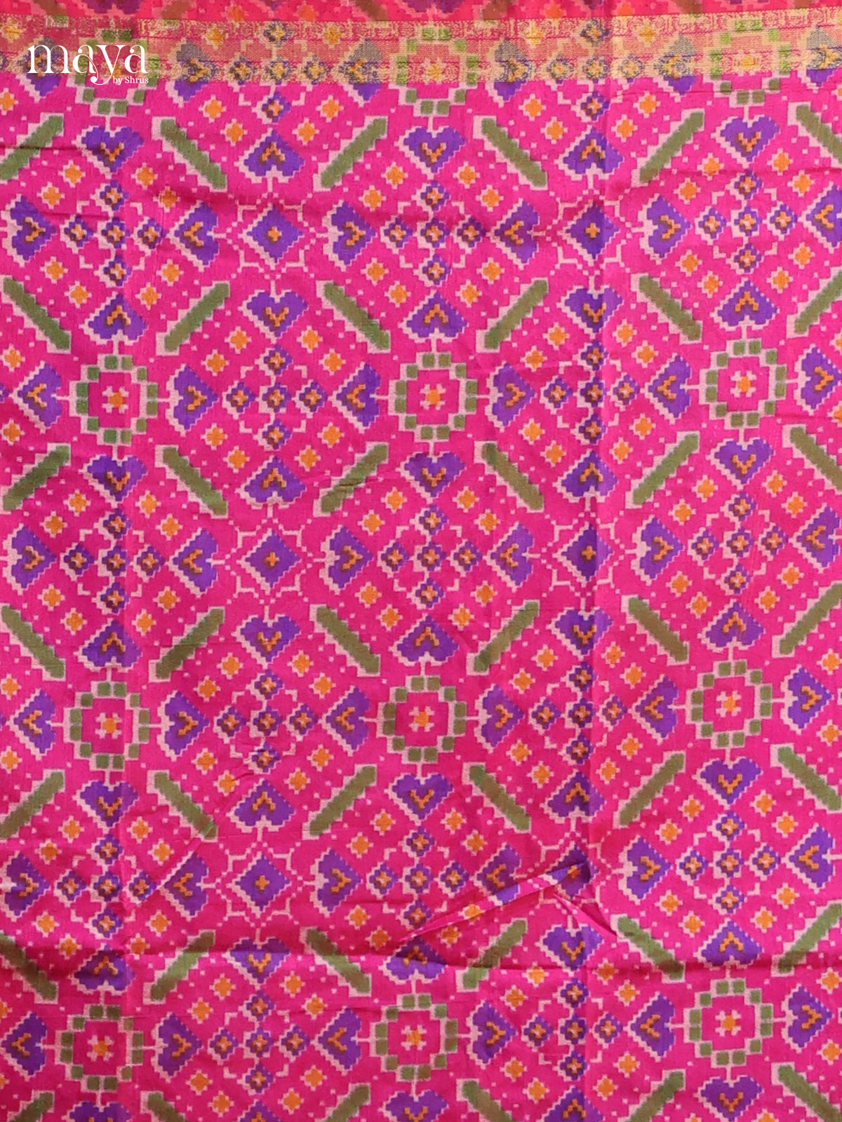 Pink & Purple - Semi patola salwar Unstitched