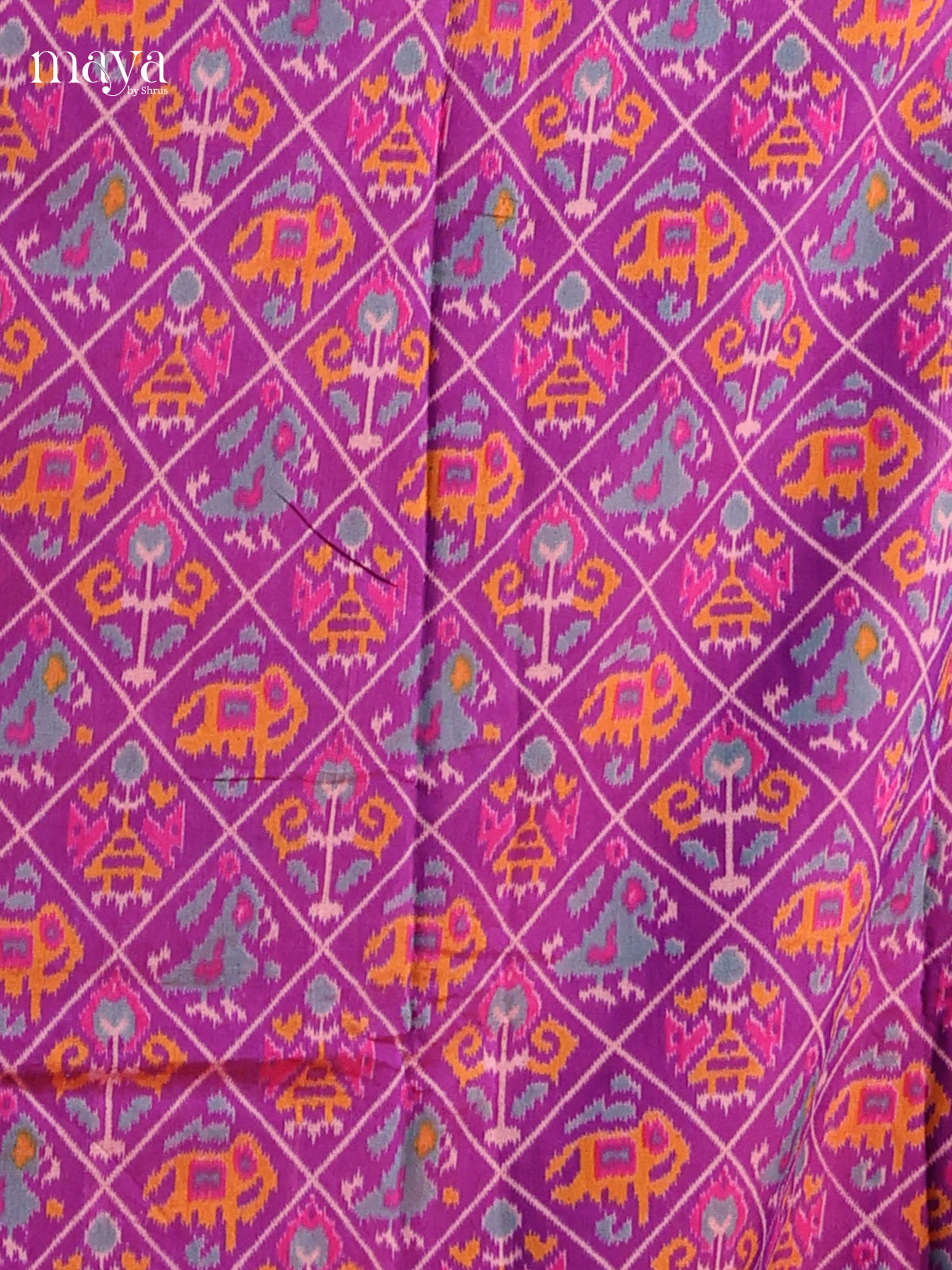 Purple & Pink - Semi patola salwar Unstitched