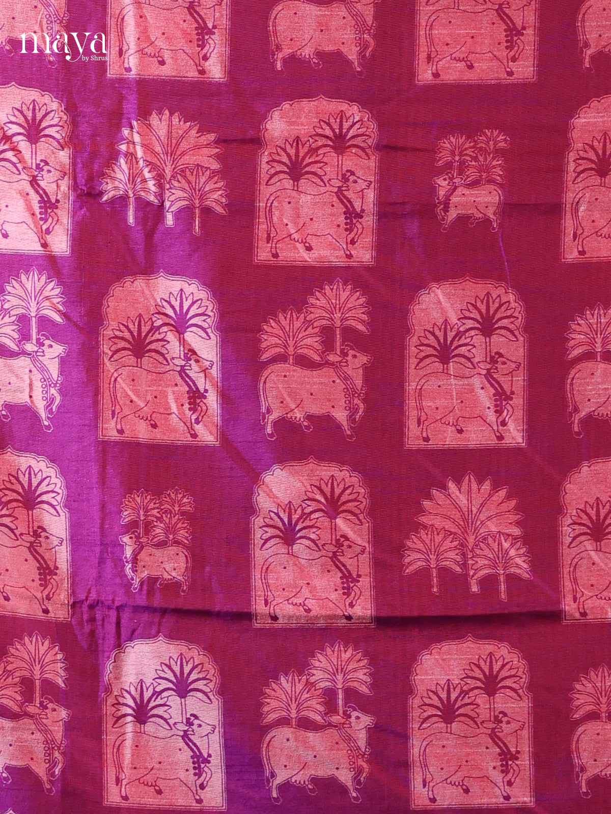 Purple & Pink- Semi patola salwar Unstitched