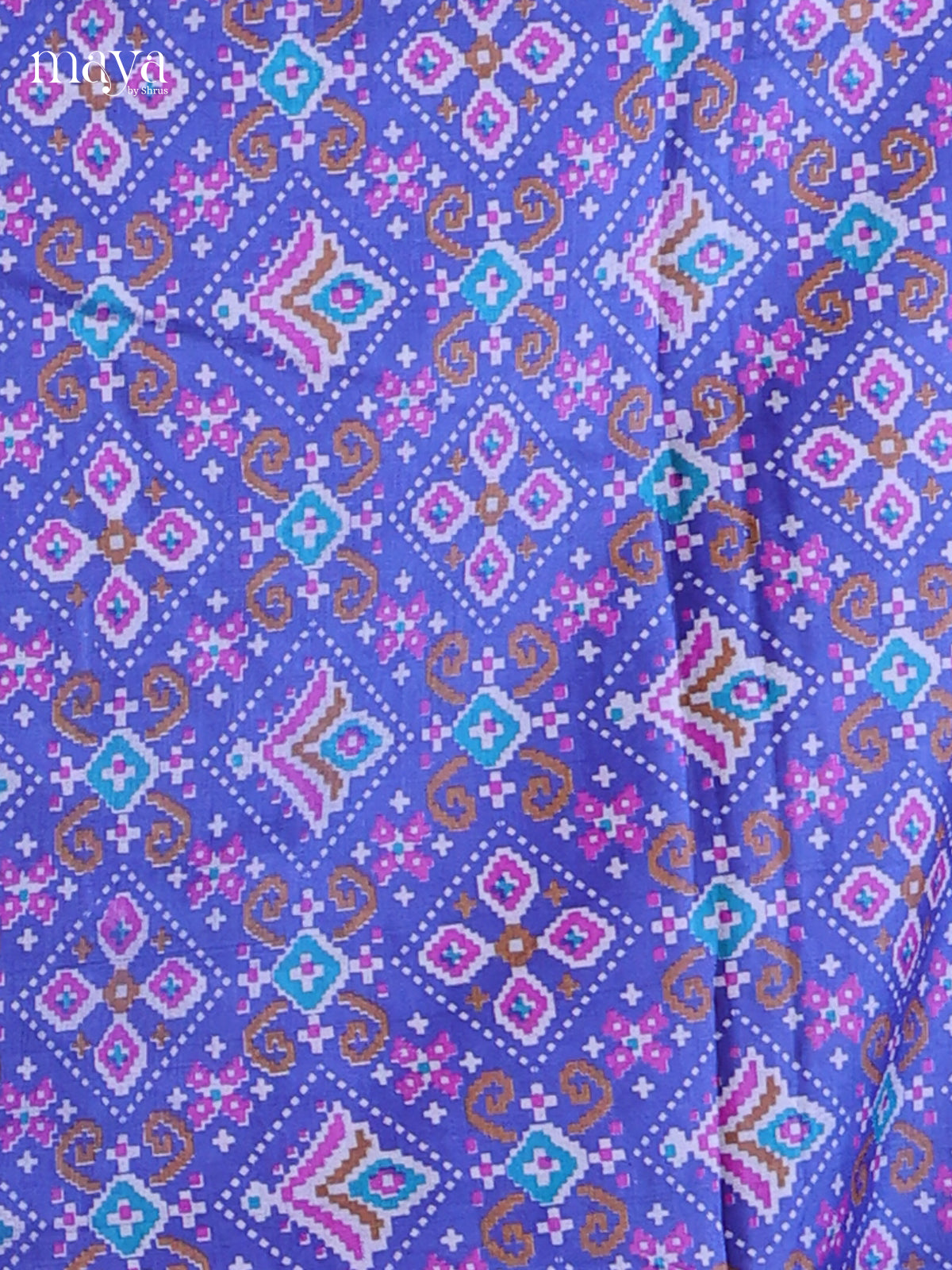 Blue & Purple - Semi patola salwar Unstitched