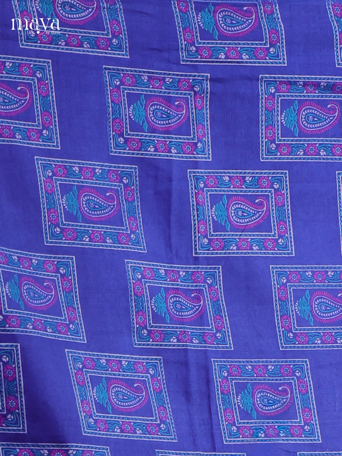 Blue & Purple - Semi patola salwar Unstitched