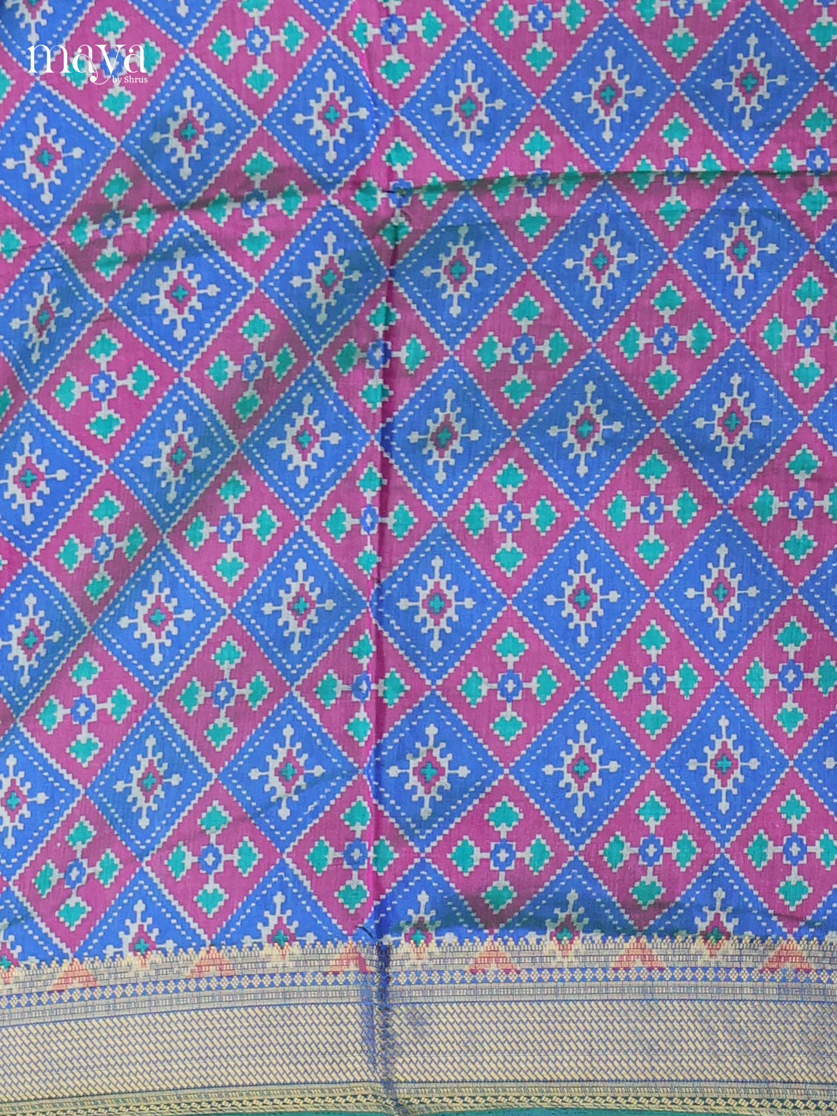 Blue & Purple - Semi patola salwar Unstitched