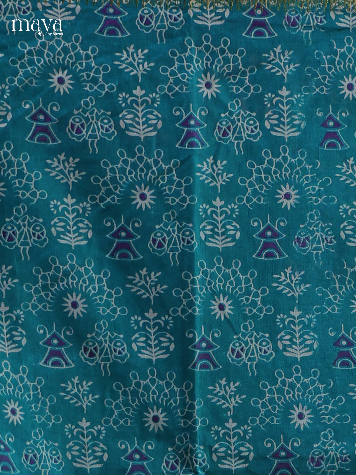 Teal & Purple - Semi patola salwar Unstitched