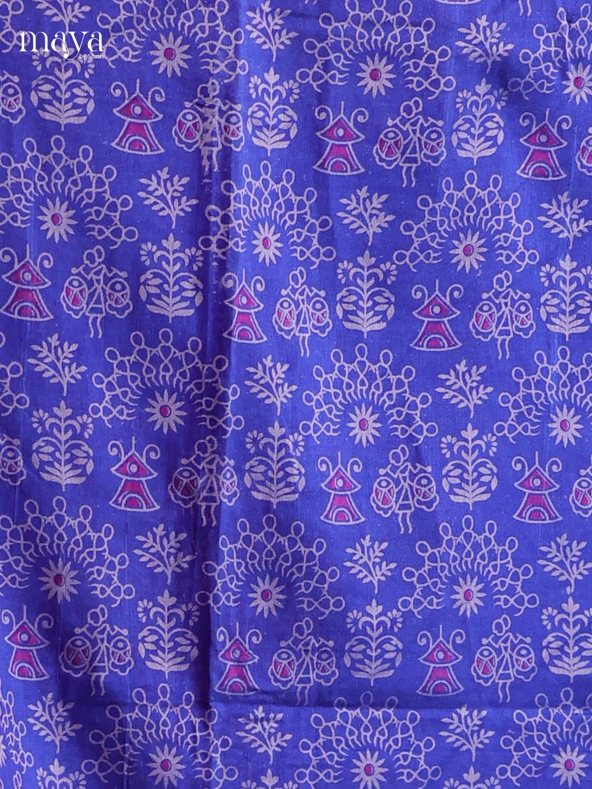 Blue & Purple- Semi patola salwar Unstitched