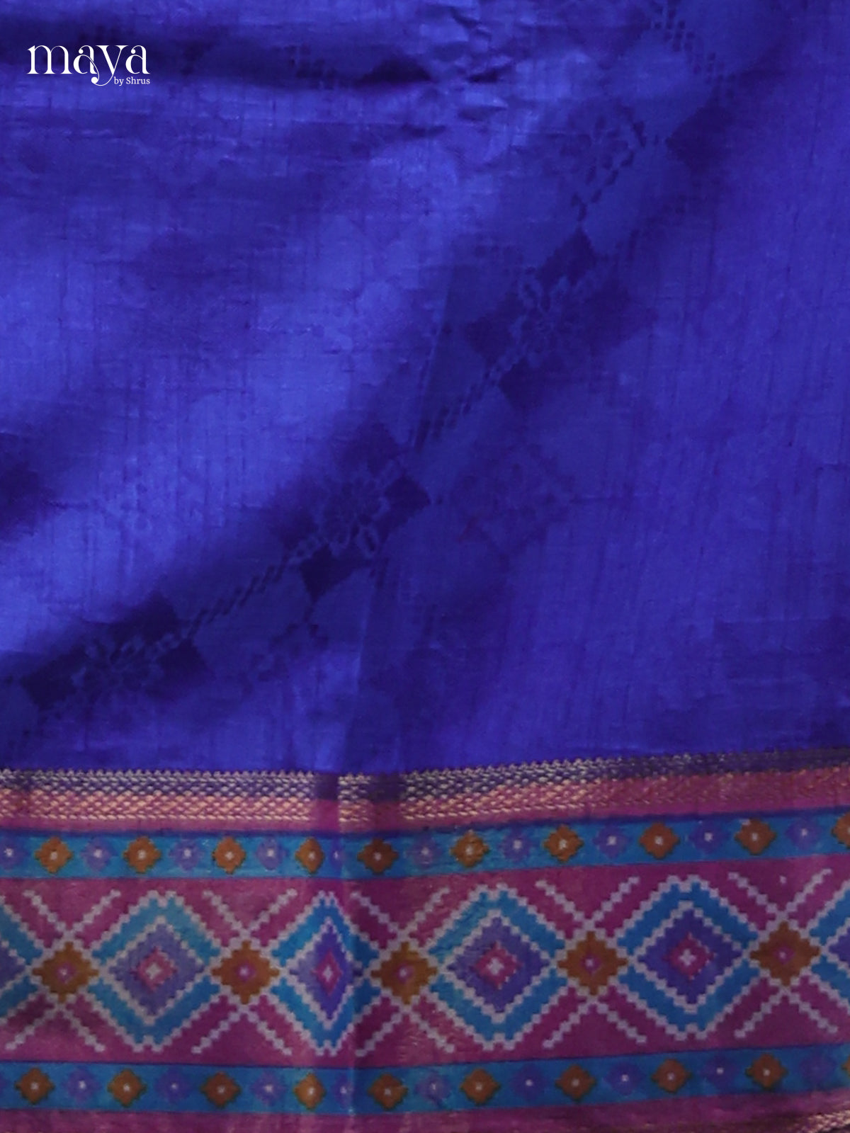 Blue & Purple - Semi patola salwar Unstitched