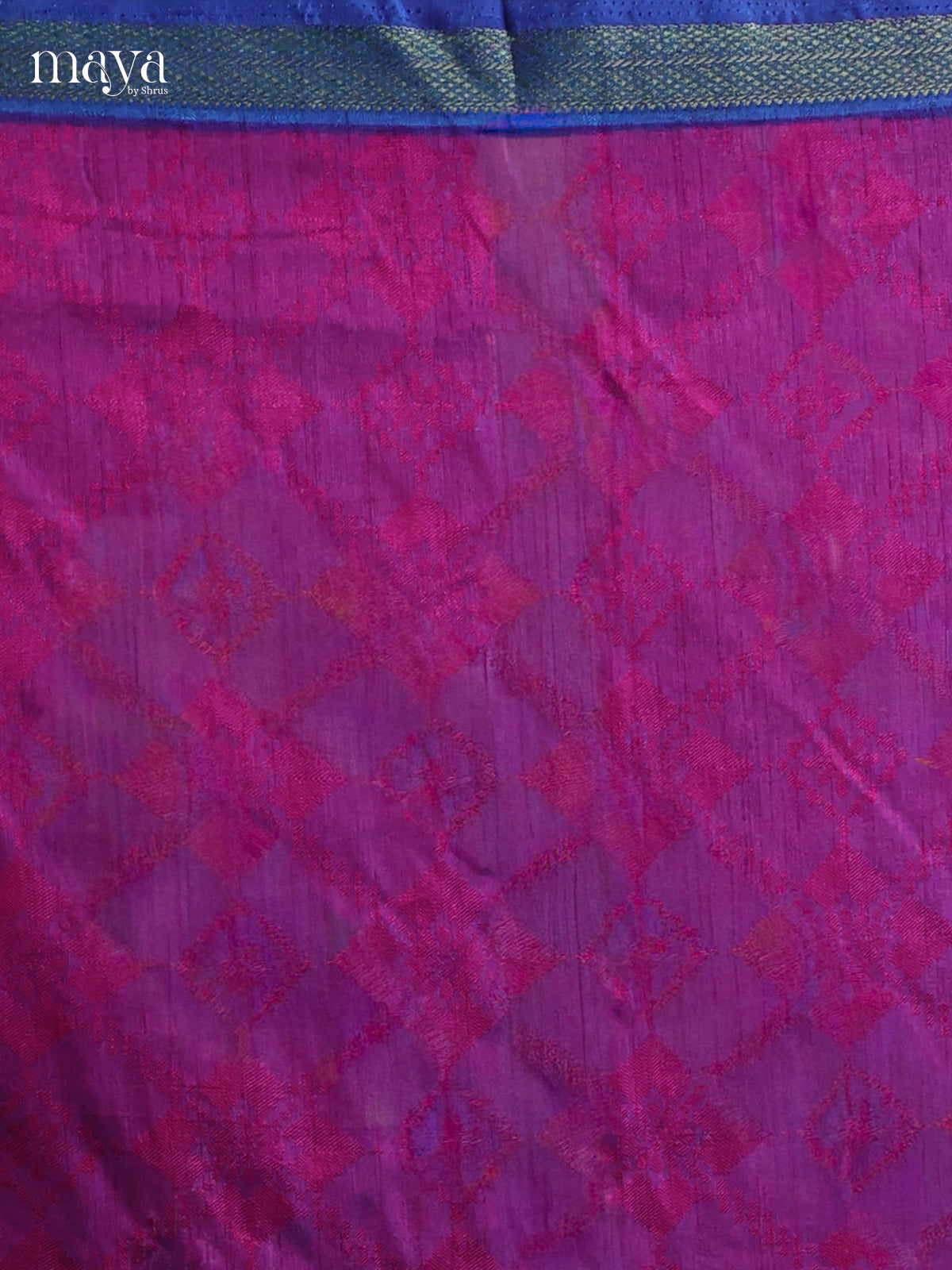 Purple & Blue - Semi patola salwar unstitched