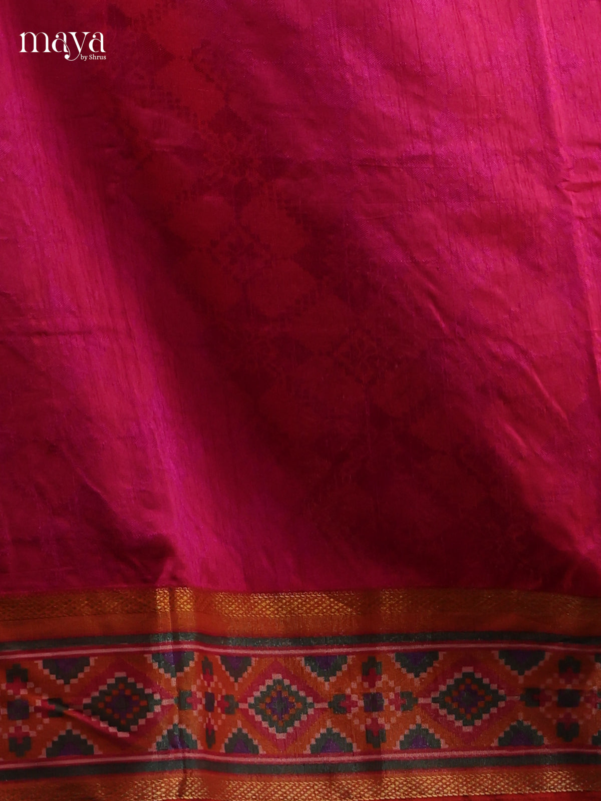 Pink & Orange - Semi patola salwar Unstitched