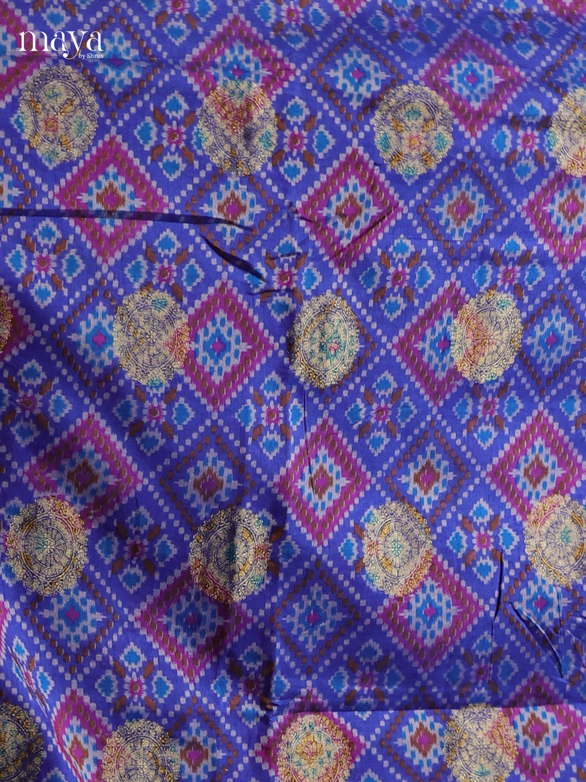 Blue & Purple - Semi patola salwar Unstitched