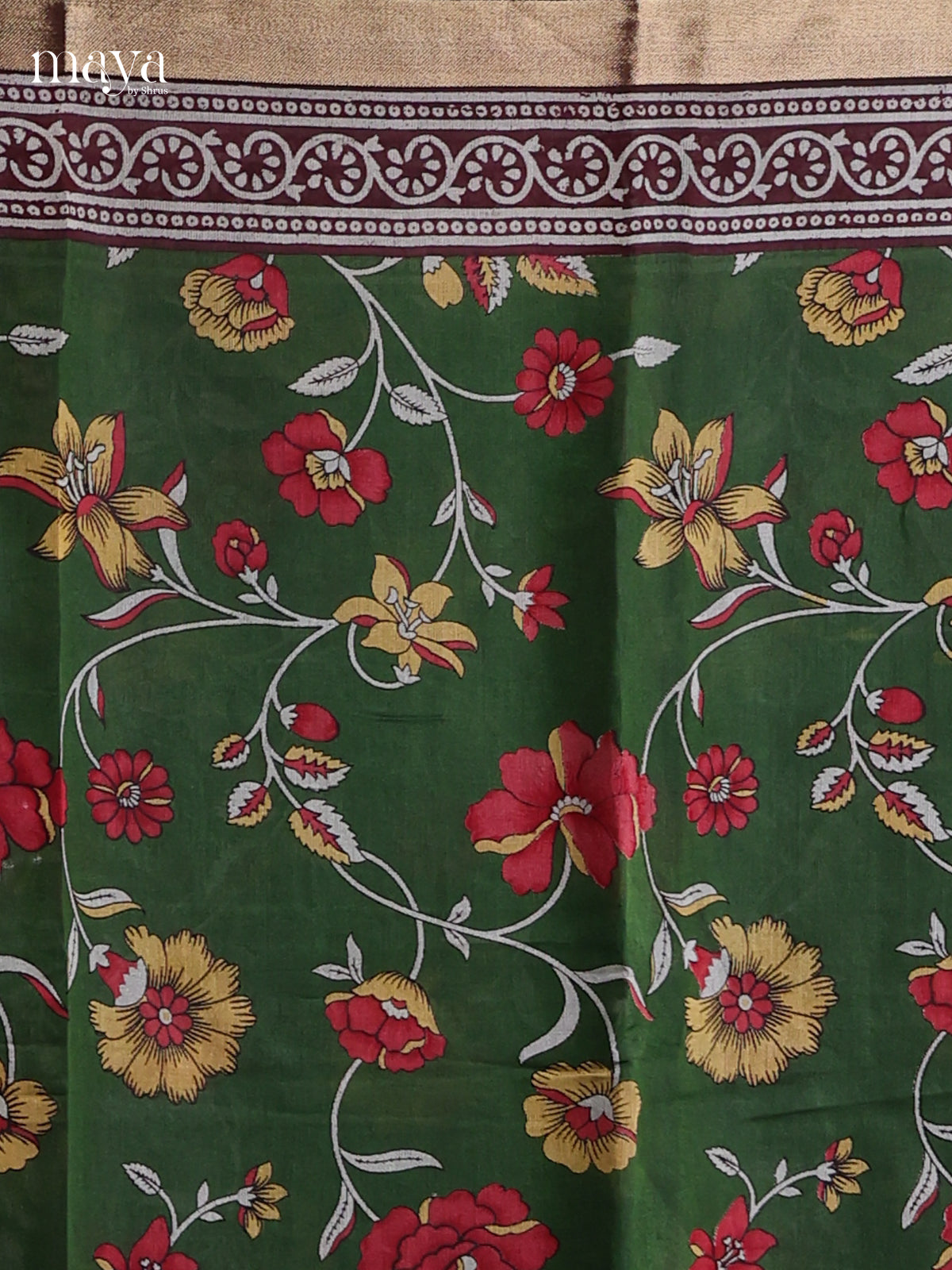 Green & Maroon - Art Modal Salwar Unstitch