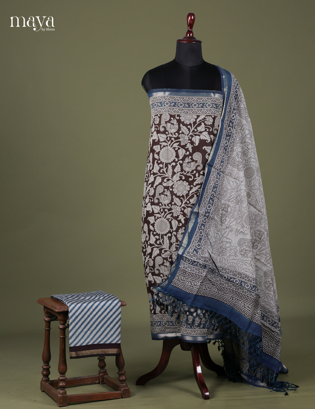 Black & Blue - Art Modal Salwar Unstitch