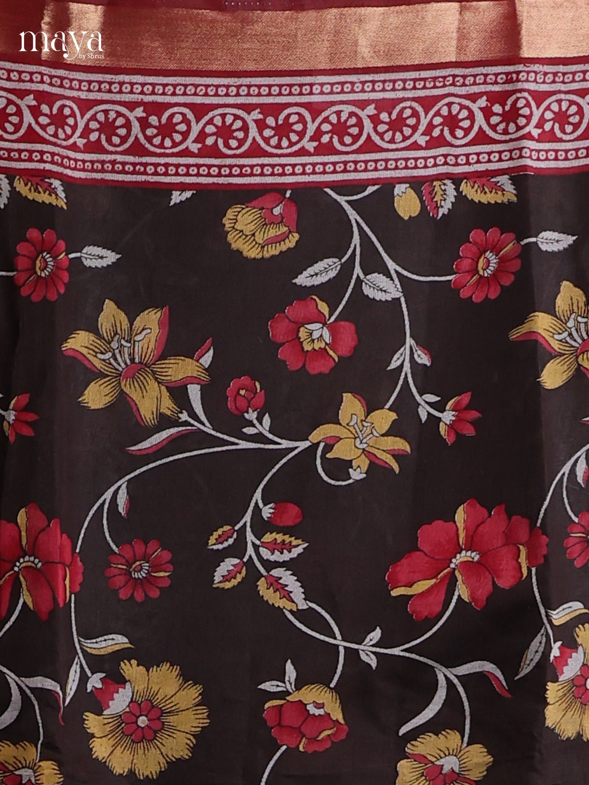 Black & Red -Art Modal Salwar Unstitch