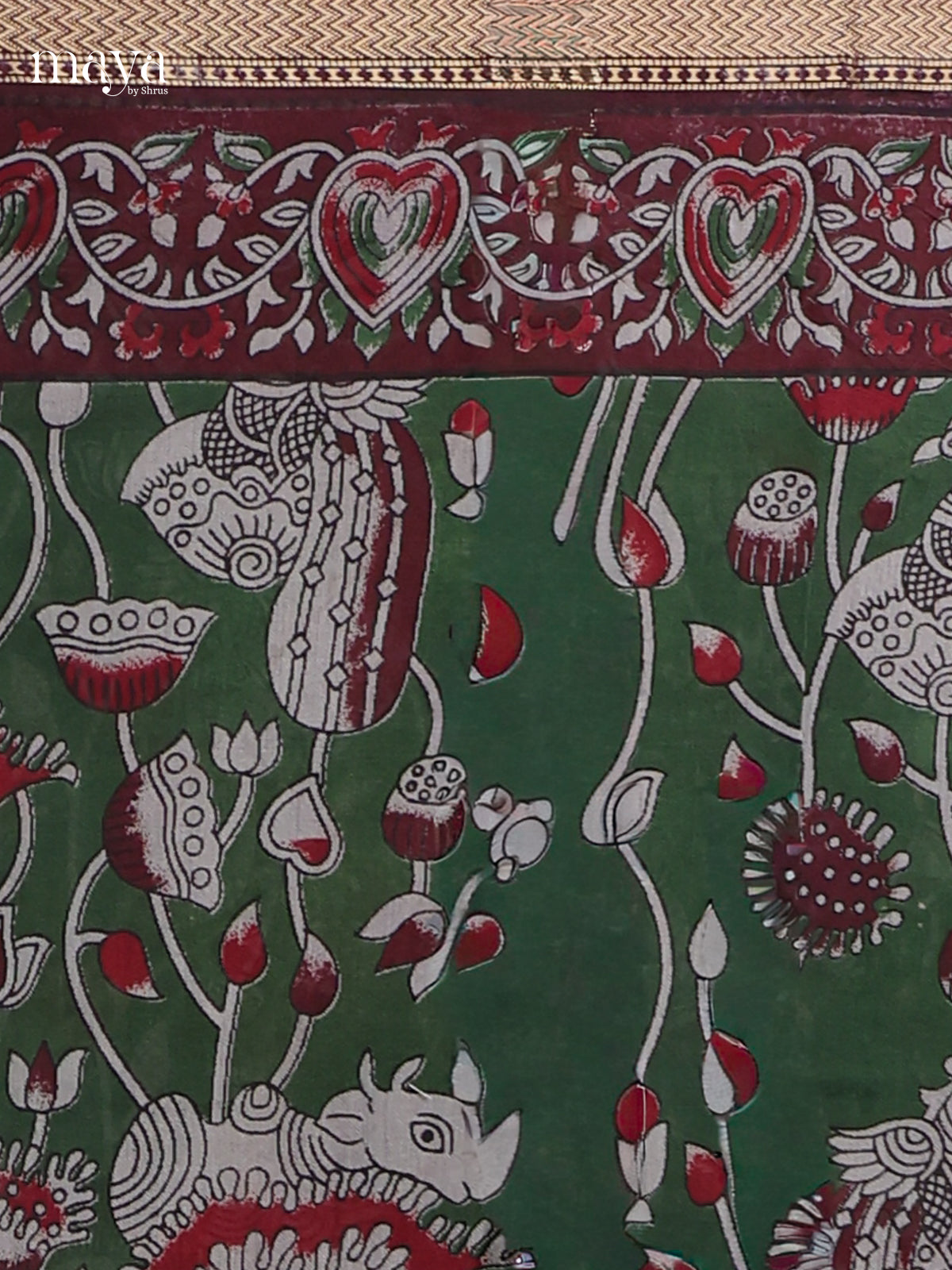 Green & Maroon - Art Modal Salwar Unstitch