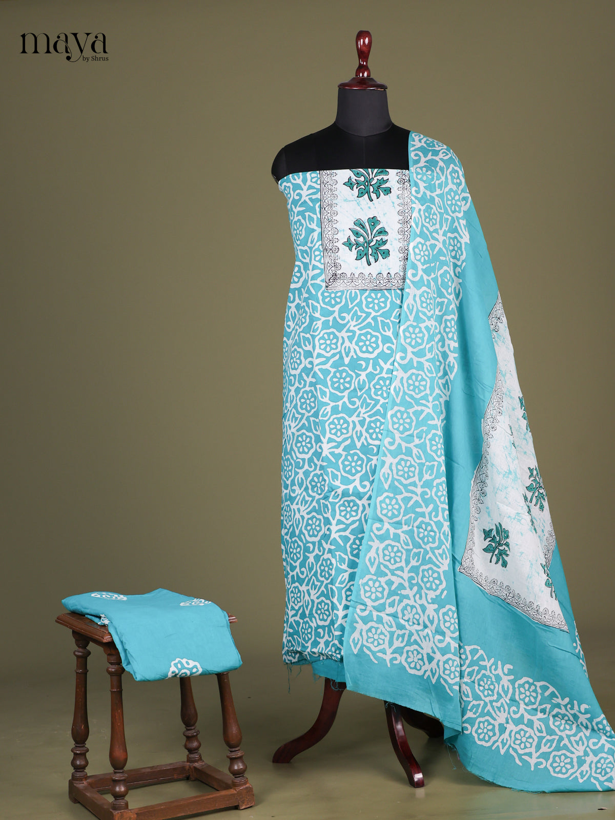 Sky Blue & White - Bhatik salwar
