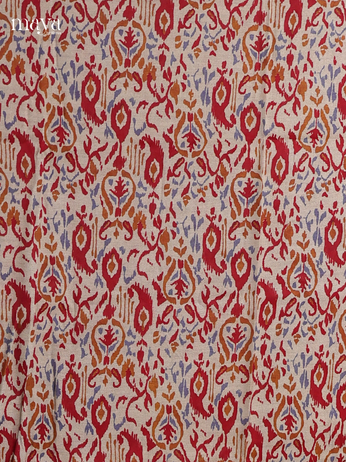 White & Red - Cotton salwar Unstitched