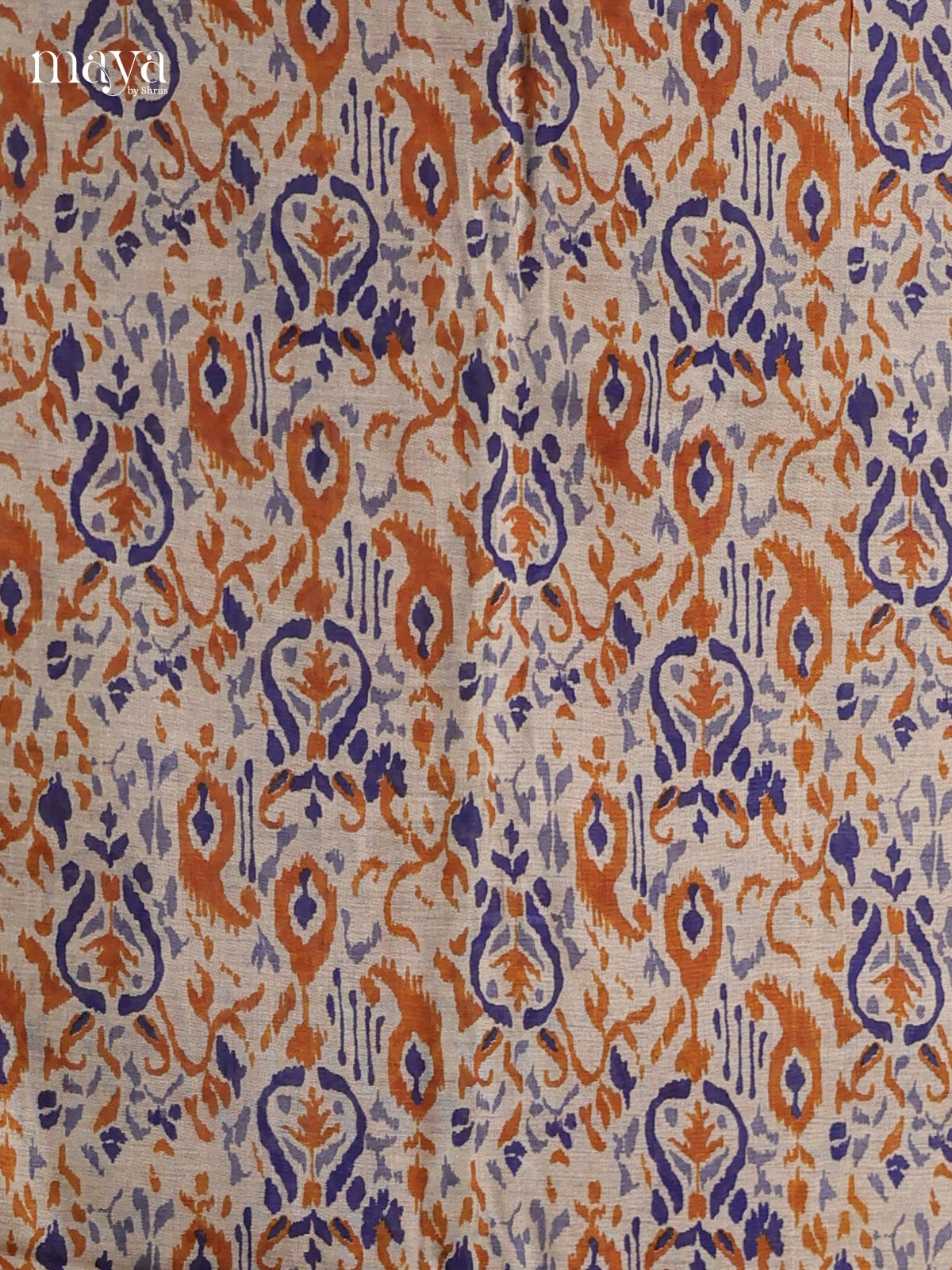 White & Blue - Cotton salwar Unstirched