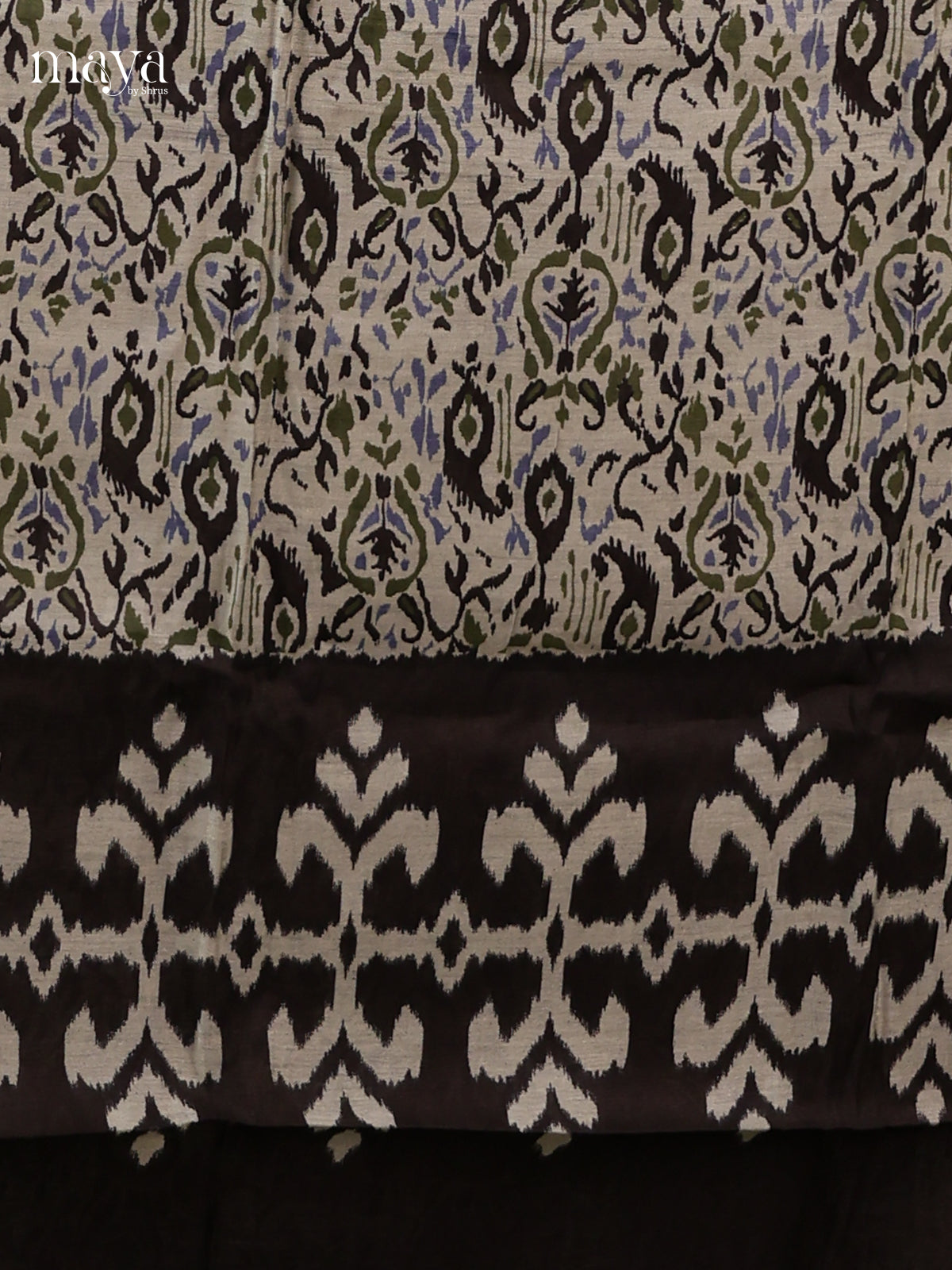 White & Green - Cotton salwar Unstitched