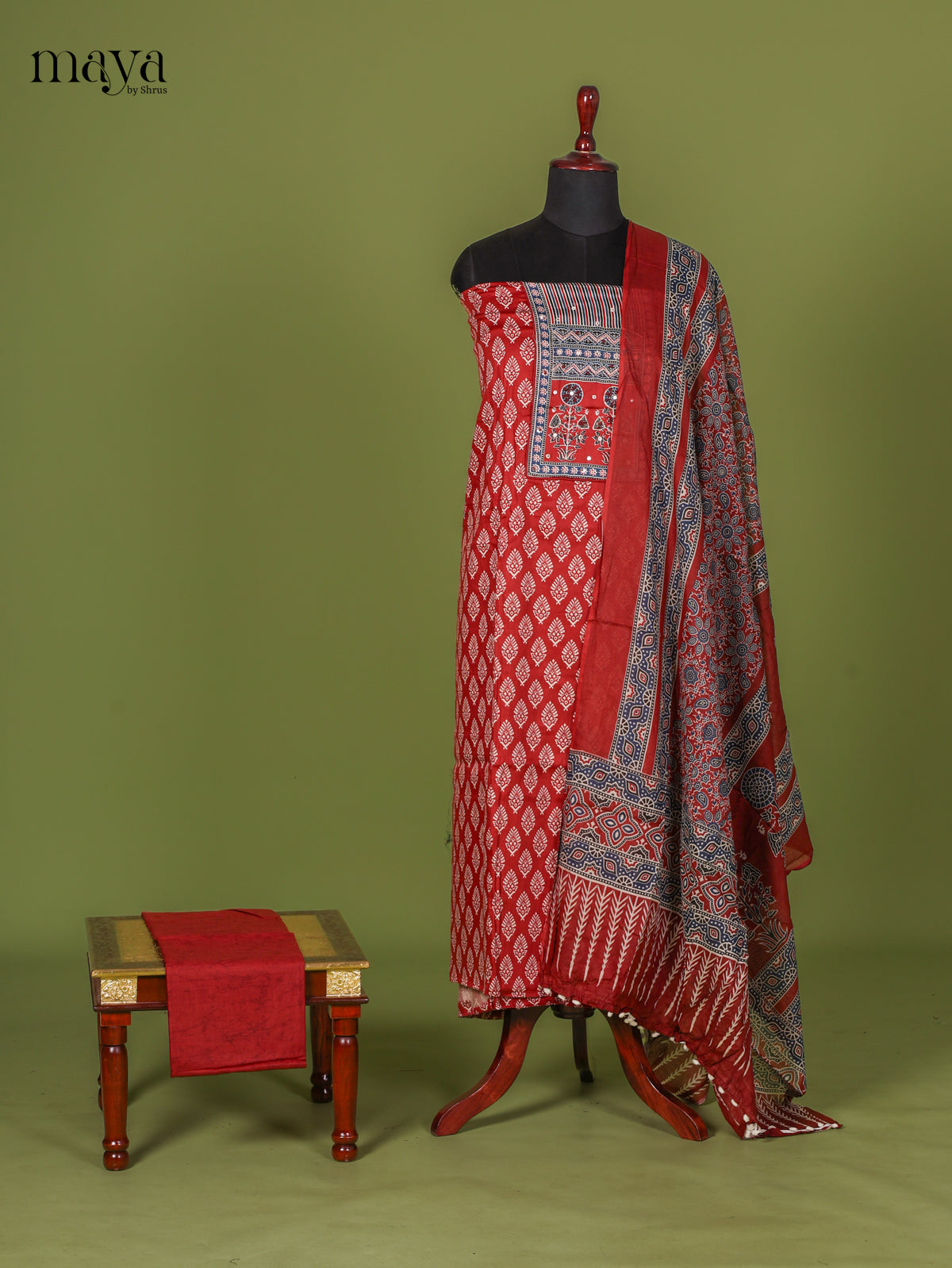 Red Cotton Salwar - MEI02077