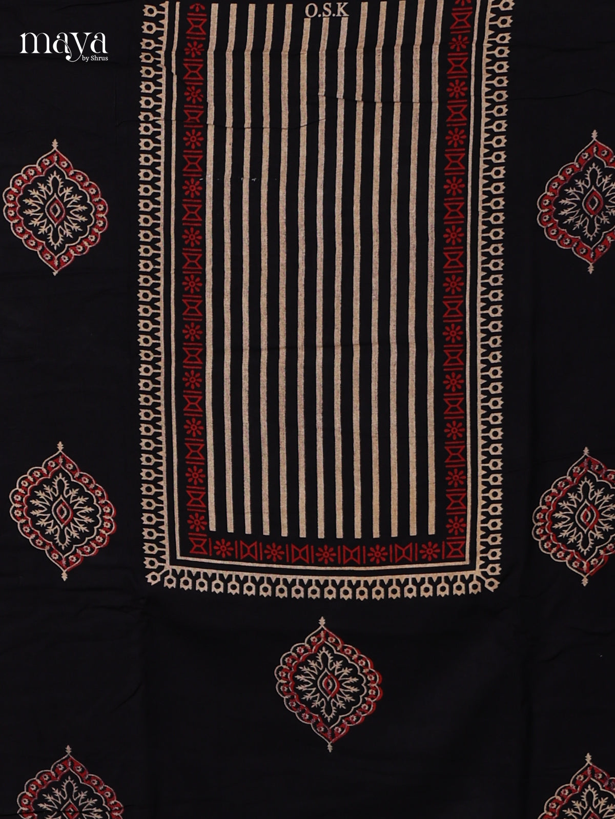 Navy Blue Ajrakh Salwar - MEI11035