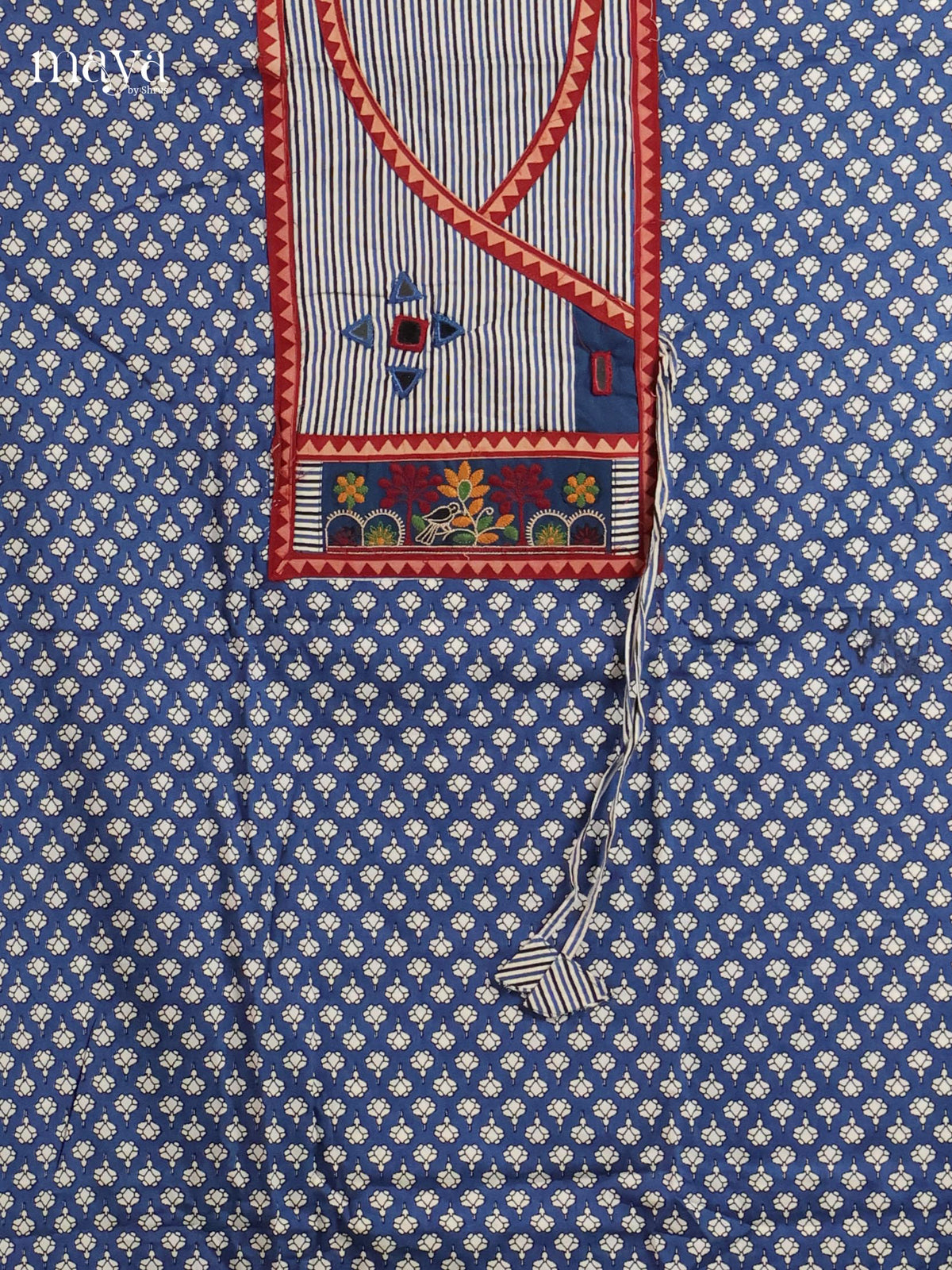 Blue Ajrakh Salwar - MEI11195