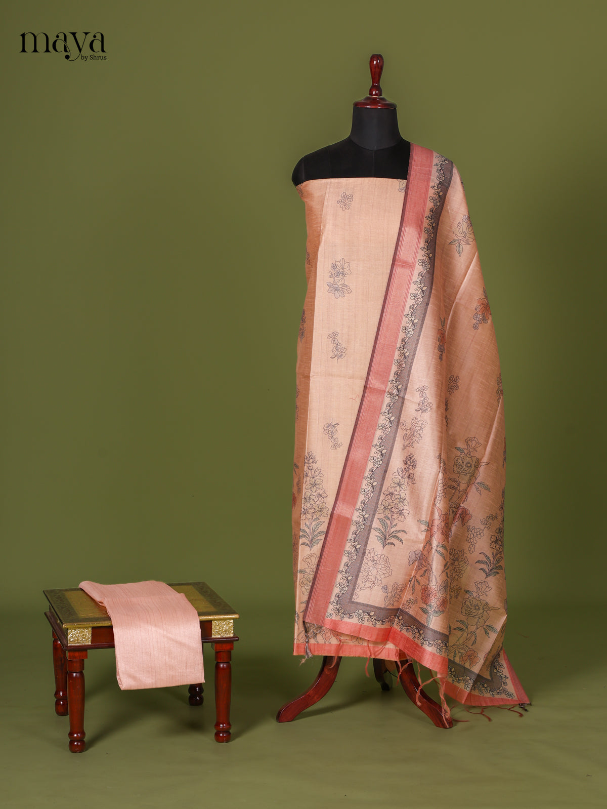 Peach Semi Tussar Salwar - MEJ04048