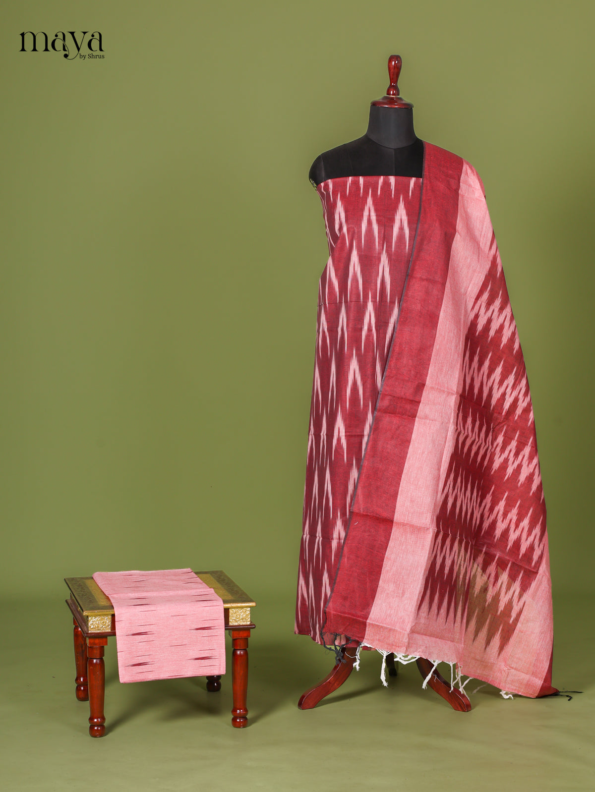 Red Ikkat Salwar - MEJ10013