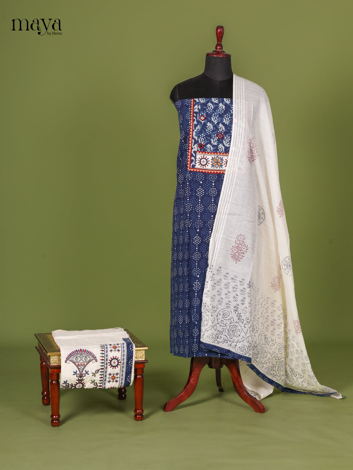 Blue Ajrakh Salwar - MEJ17071